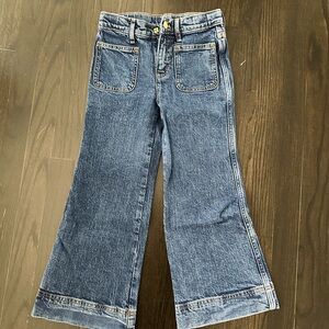Girls’ Blue Denim Wide Leg/Flare Jeans